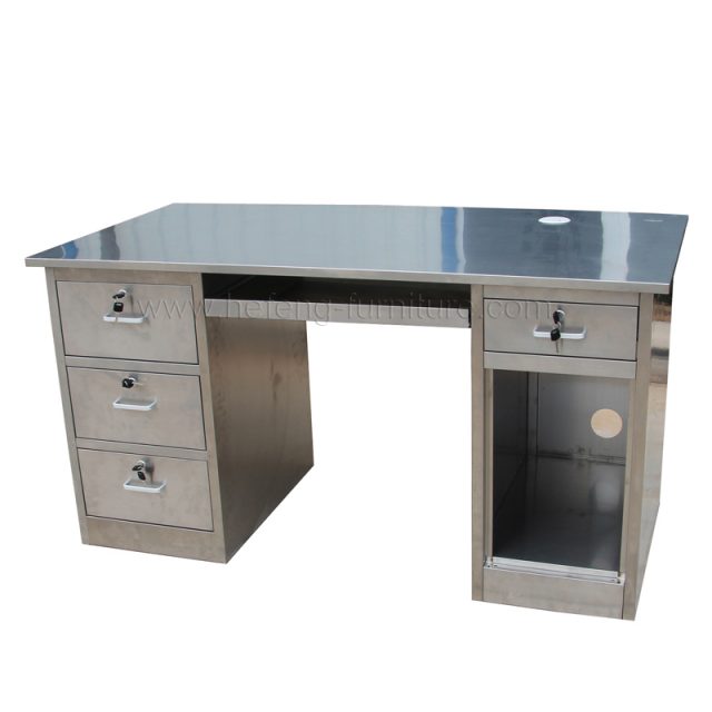 stainless steel meja kantor